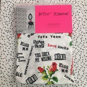 Betsey Johnson Punk Love Shower Curtain